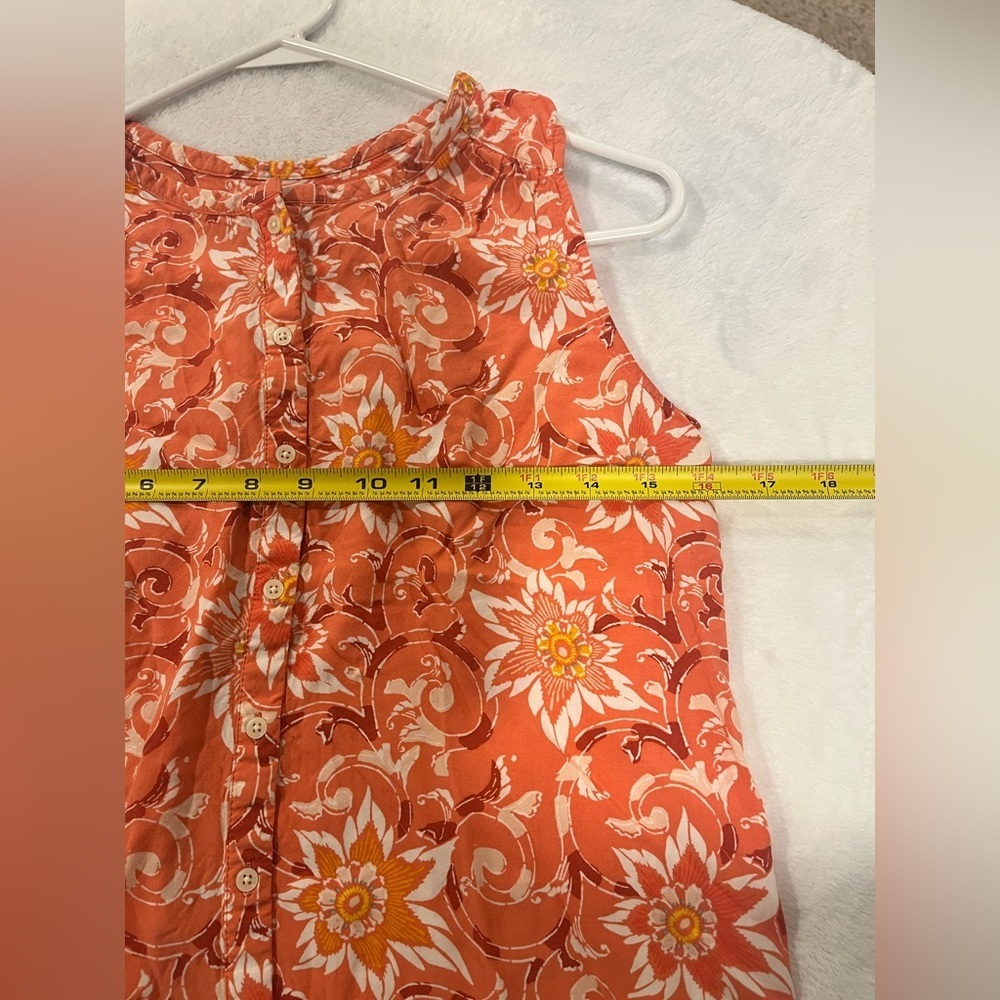 LOFT Floral Sleeveless Button-Down Blouse- size small - Picture 5 of 7